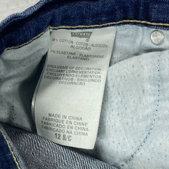 Levi's 515 Bootcut Jeans 12 Short Blue Denim Wash Western Cowboy Cowgirl Career - Picture 15 of 15